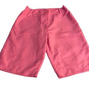 Line-Up Pink Bermuda Golf Shorts Woman Size 8 Long Length Sport Comfort